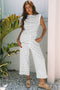 Casual Striped Wide Leg Two Piece Pant Sets