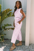 Casual Striped Wide Leg Two Piece Pant Sets