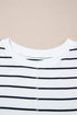 Casual Striped Wide Leg Two Piece Pant Sets