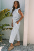 Casual Striped Wide Leg Two Piece Pant Sets