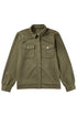 Casual Textured Flap Pocket Shirt Collar Zip Up Jackets