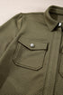 Casual Textured Flap Pocket Shirt Collar Zip Up Jackets