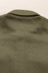 Casual Textured Flap Pocket Shirt Collar Zip Up Jackets