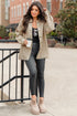 Casual Textured Quilted Puffer Button Front Shacket Jacket