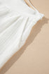 Casual Textured Tie Waist Pleated Wide Leg Pants