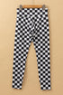Checkered Print High Waist Stretch Skinny Leggings