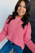 Drop Shoulder Long Sleeve Regular Fit Knit Sweater