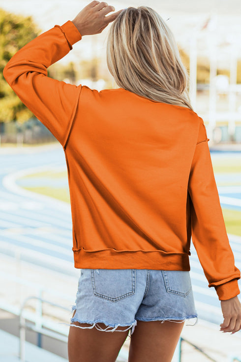 Boo Double Sided Print Reversible Mock Neck Sweatshirt