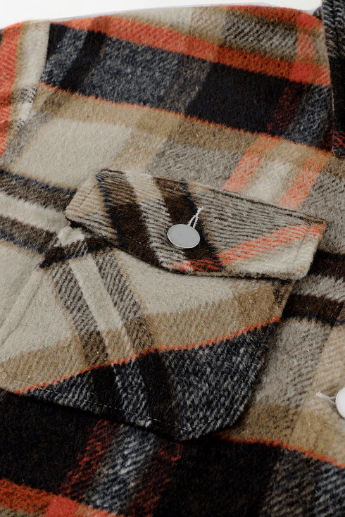 Relaxed Fit Brushed Plaid Button Down Shirt