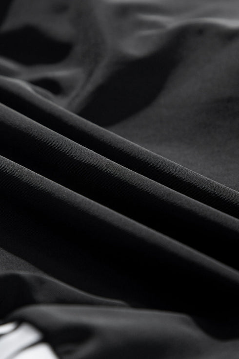 Blouson Square Neck Ruched Side Tie Tankini Set