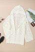 Open Knit Texture Long Sleeve Resort Cover Up Cardigan