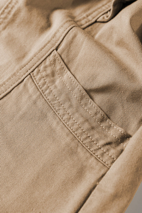 Casual Ruffled Patchwork Solid Cotton Denim Vest