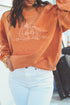 Pure Polyester Embroidered Pumpkin Faith Graphic Sweatshirt