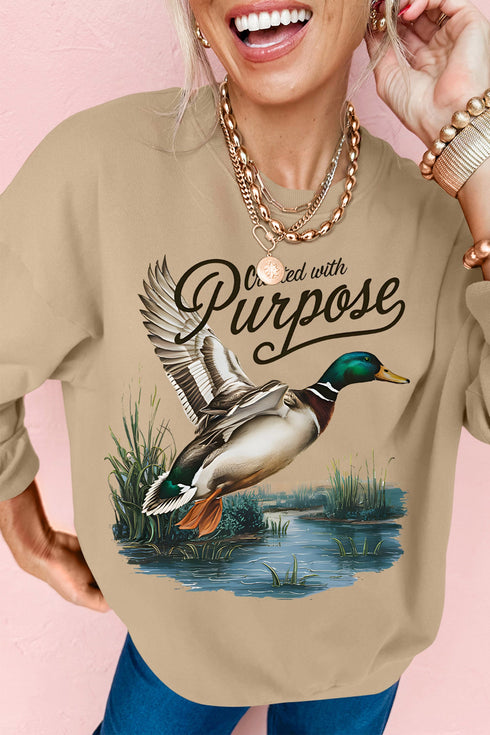 Created Purpose Western Mallard Graphic Pullover Sweatshirt