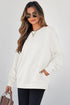 Textured Round Neck Drop Shoulder Pullover Sweatshirt