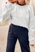Letter Embroidery Long Sleeve Round Neck Sweatshirt