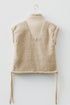 Faux Fur Sherpa Fleece Snap Button Knot Side Vest