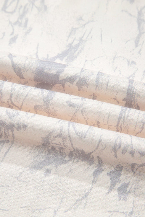 Camo Print Mock Neck Jogger Pant Set