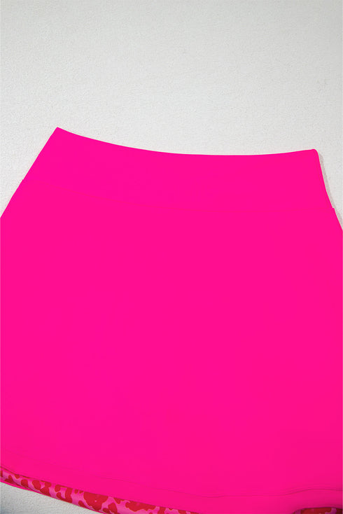 Leopard Print Asymmetrical Strap Swim Tankini Top