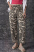 Leopard Drawstring Elastic Waist Pocketed Barrel Jeans