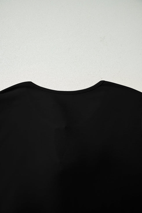 Bow Tie Front Long Sleeve Peplum Blouse