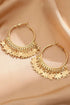 Celestial Star Charm Alloy Statement Hoop Earrings