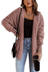 Chic Soft Fleece Hooded Open Front Jacket