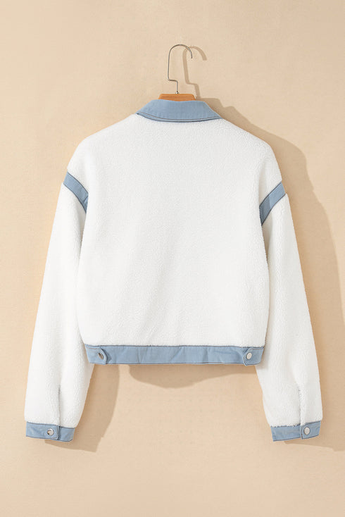 Exclusive Soft Sherpa Fleece Button Front Jacket