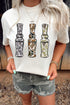 Camo Pattern Graphic Round Neck Statement Tee