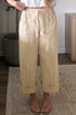 Striped Ribbon Drawstring Waist Full Length Shift Pants