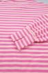 Striped Zip Up Puff Sleeve Jacket Sweatshirt