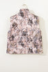 Camouflage Leaf Print Quilted Puffer Layering Vest