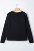Round Neck Ghost Print Regular Fit Graphic Long Sleeve Tee