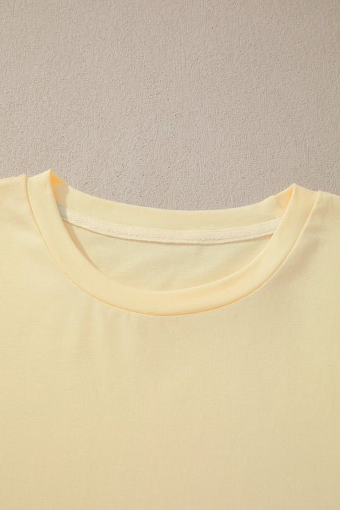 Soft Stretch Blend Crew Neck Short Sleeve Tee
