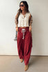 Polyester Racing Elastic Waist Drawstring Corduroy Pants