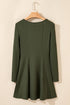 Charleston Charm Rib Knit Square Neck Dress