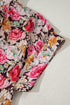 Charming Floral Print Crew Neck Short Sleeve Shift Blouse