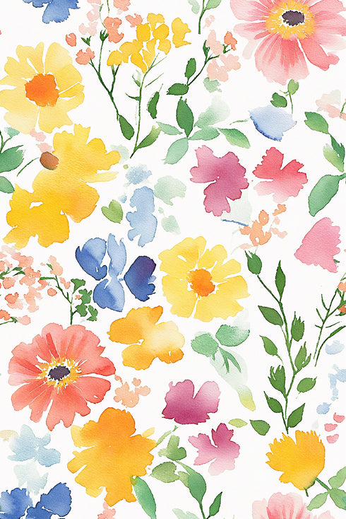 Charming Floral Print Ruffled Sleeve Boxy V Neck Blouse Top