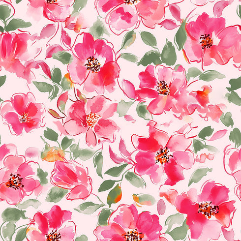 Charming Floral Print Ruffled Sleeve Boxy V Neck Blouse Top