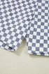 Checkerboard Pattern Lace Up High Waist Shorts