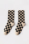 Checkerboard Pattern Soft Cotton Everyday Crew Socks
