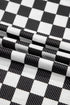 Checkerboard Print T Shirt High Waisted Skort Short Set