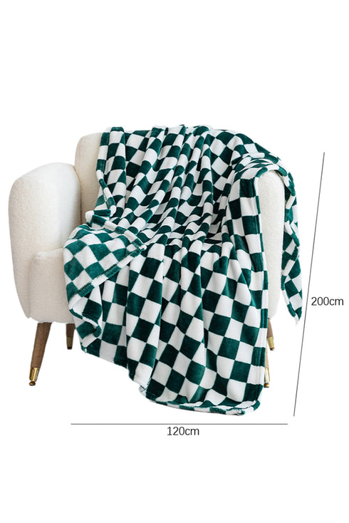 Checkerboard Printed Soft Fleece Throw Blanket