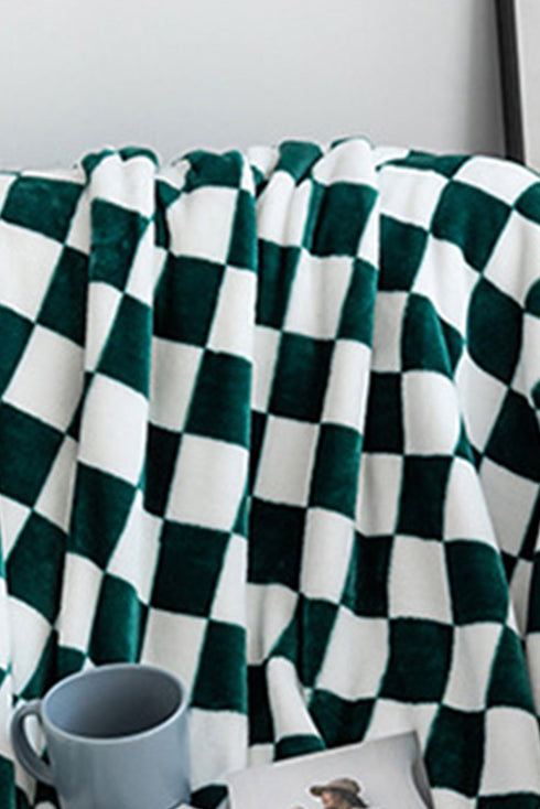 Checkerboard Printed Soft Fleece Throw Blanket