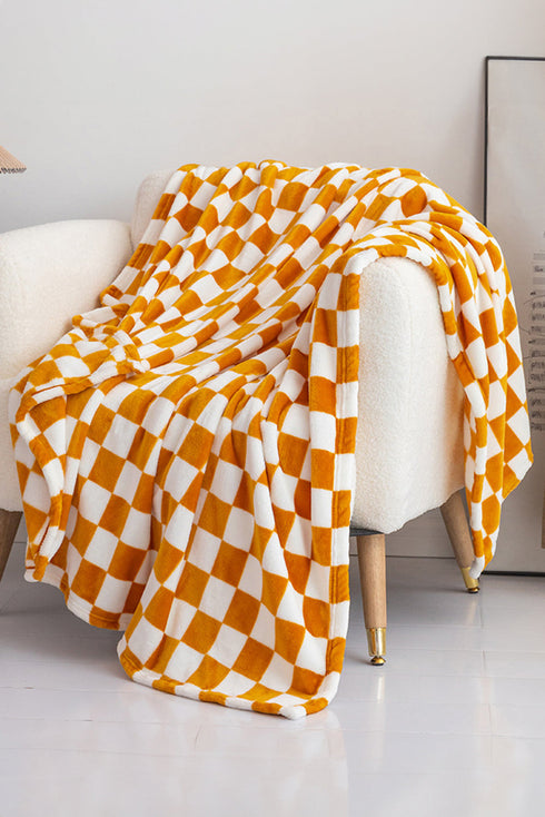 Checkerboard Printed Soft Fleece Throw Blanket