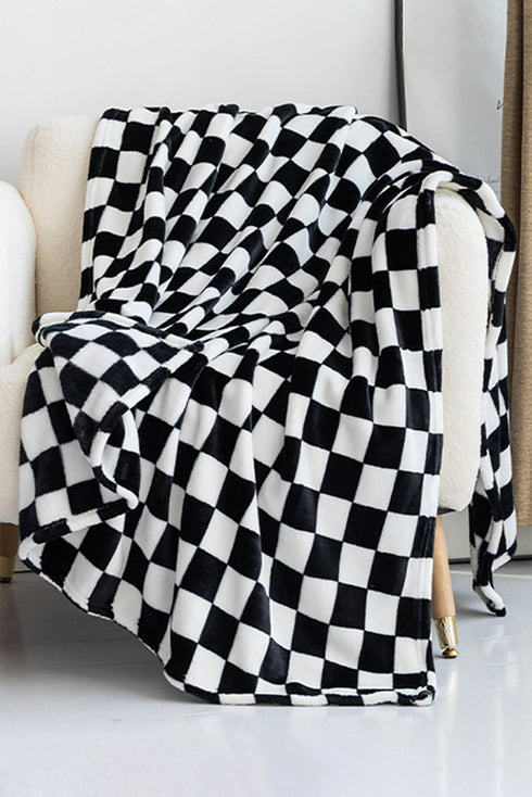 Checkerboard Printed Soft Fleece Throw Blanket