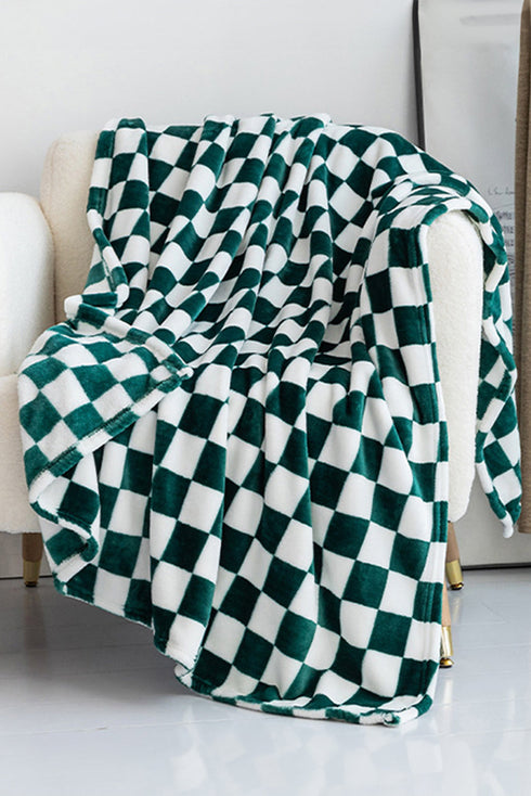 Checkerboard Printed Soft Fleece Throw Blanket