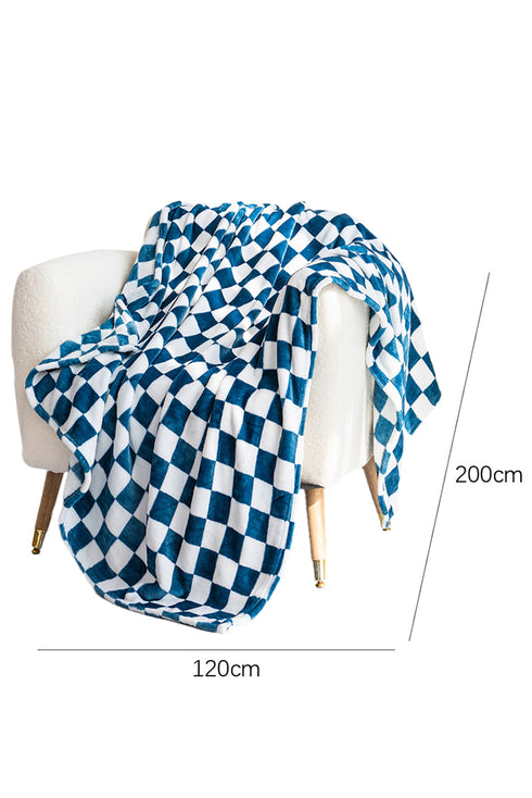 Checkerboard Printed Soft Fleece Throw Blanket