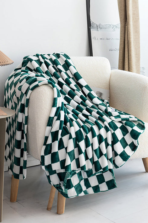 Checkerboard Printed Soft Fleece Throw Blanket