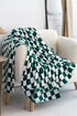 Checkerboard Printed Soft Fleece Throw Blanket